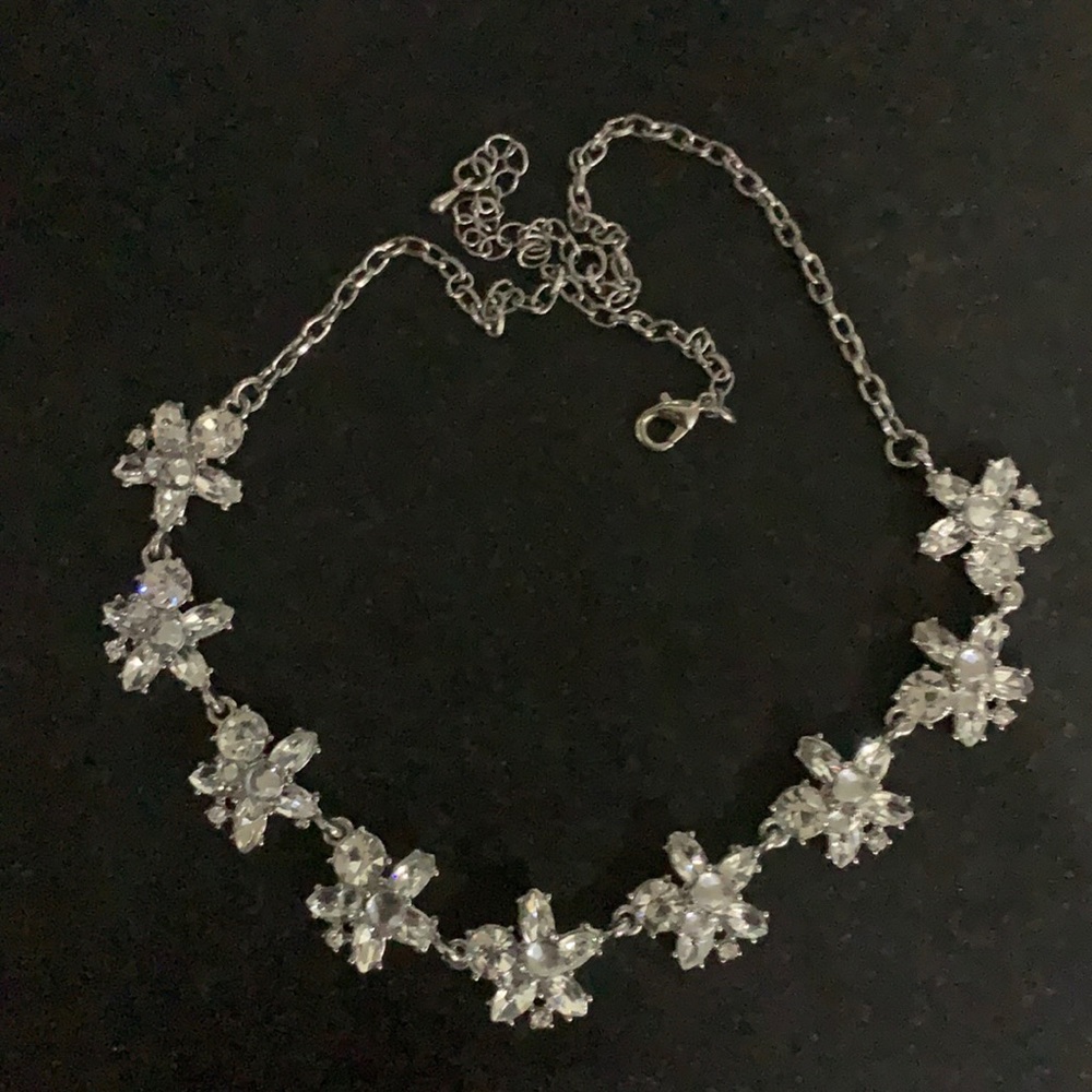 Silver statement necklace